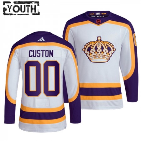 Los Angeles Kings Dresy Personalizované Adidas 2022-23 Bílý Reverse Retro 2.0 Authentic - Dětské